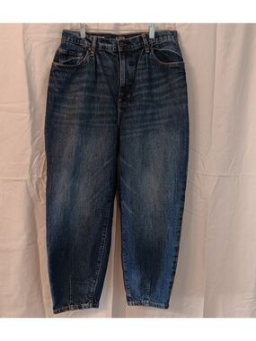 a.n.a Dark Blue High-Rise Balloon Jeans